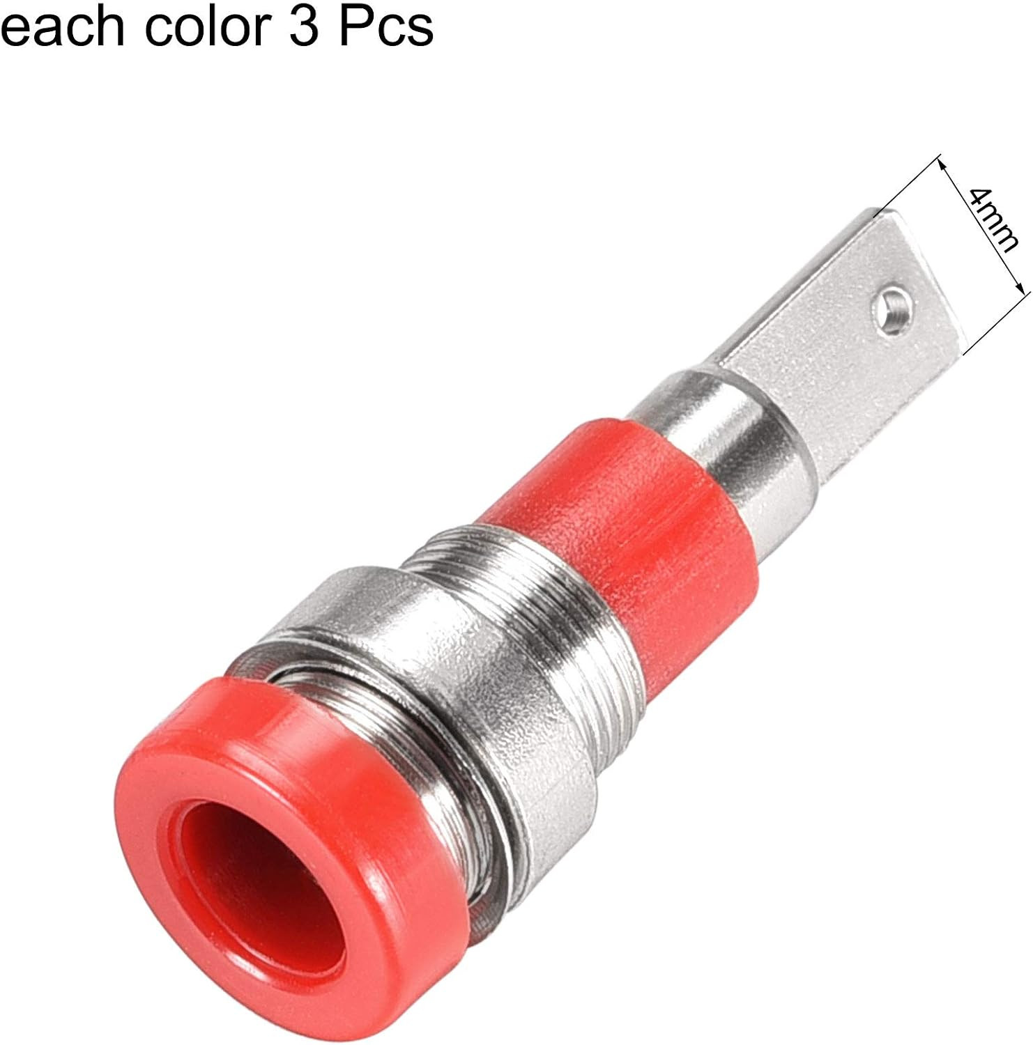 Uxcell 6 Pcs 4Mm Banana Jack Binding Post Female Socket Plug Terminal Connector