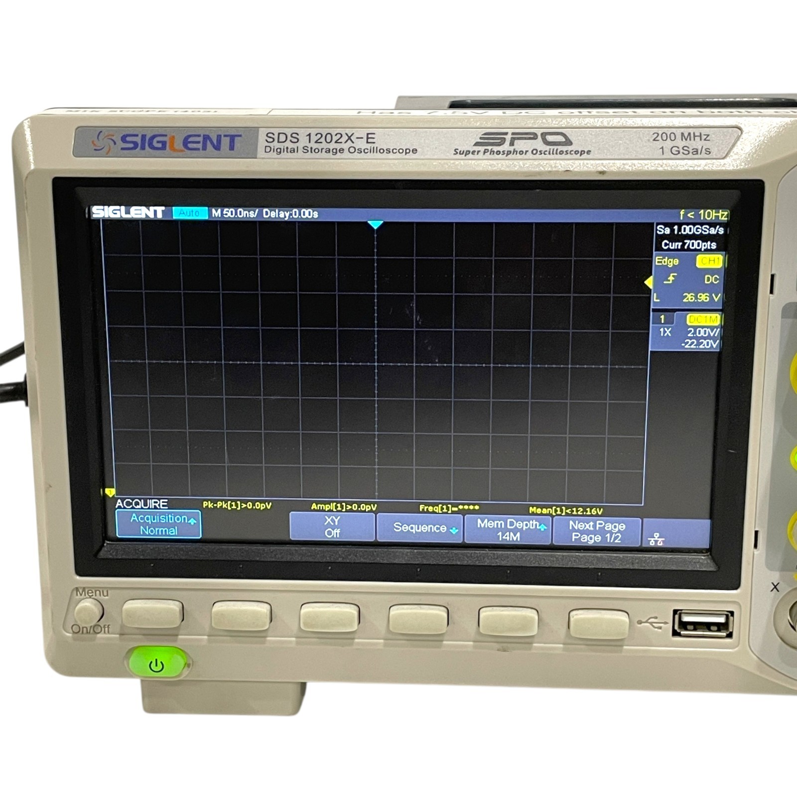 SIGLENT SDS1202X-E 200MHz 2-Channel Digital Storage Oscilloscope For Parts,TESTE