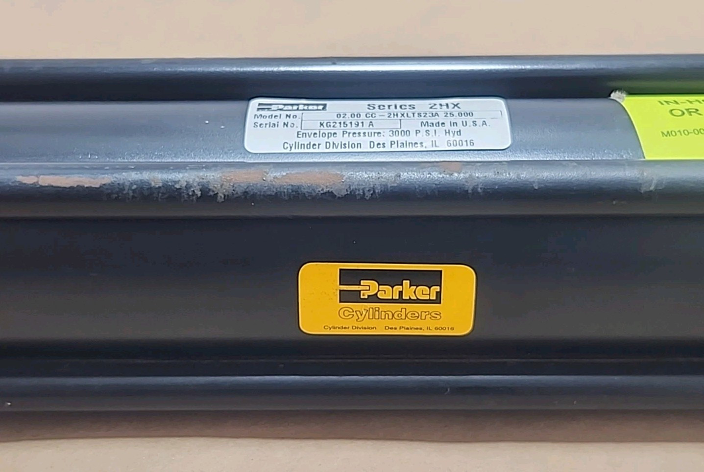 Parker 2HX Electrohydraulic Cylinder Actuator 2″ Bore x 21.5″ 3000Psi + Warranty