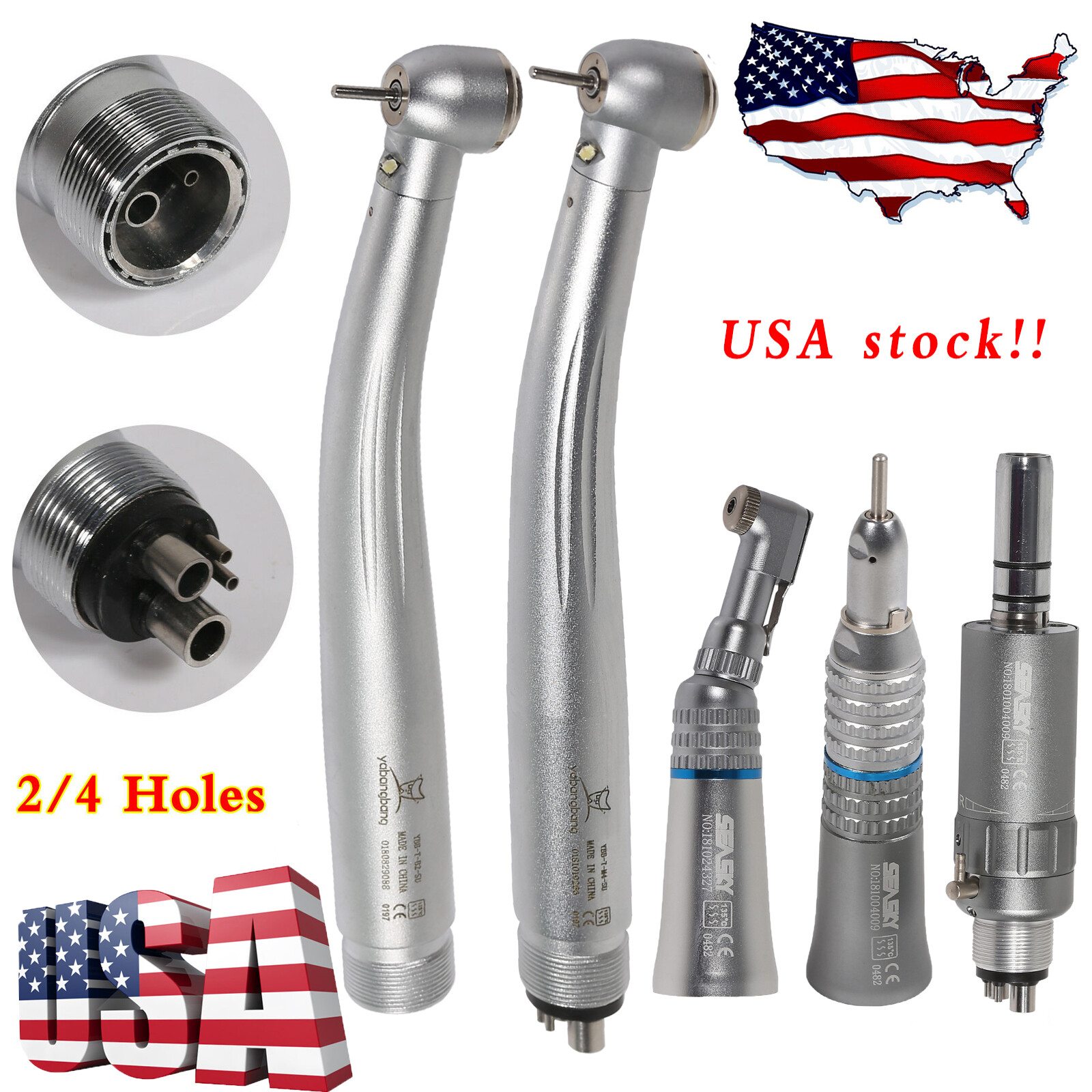 NSK Pana Max Style Dental (LED) High Low Speed Handpiece 4/2Hole Air Turbine kit