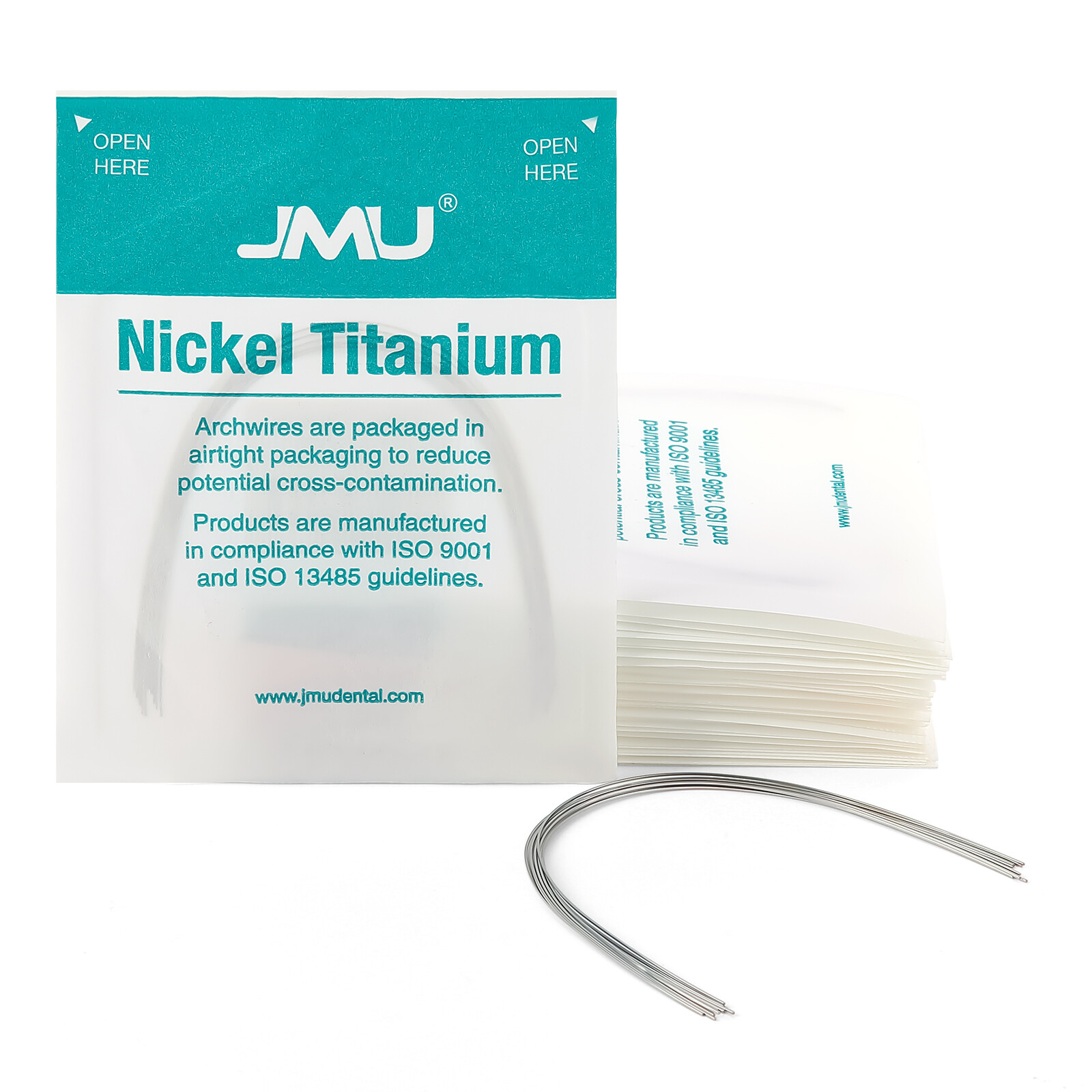 100PCS JMU Orthodontic NiTi Archwire Super Elastic Ovoid Rectangular Full Sizes
