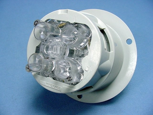 Leviton Gray L14-20P Locking Flanged Inlet Turn Twist Plug 20A 125/250V 2415-GY