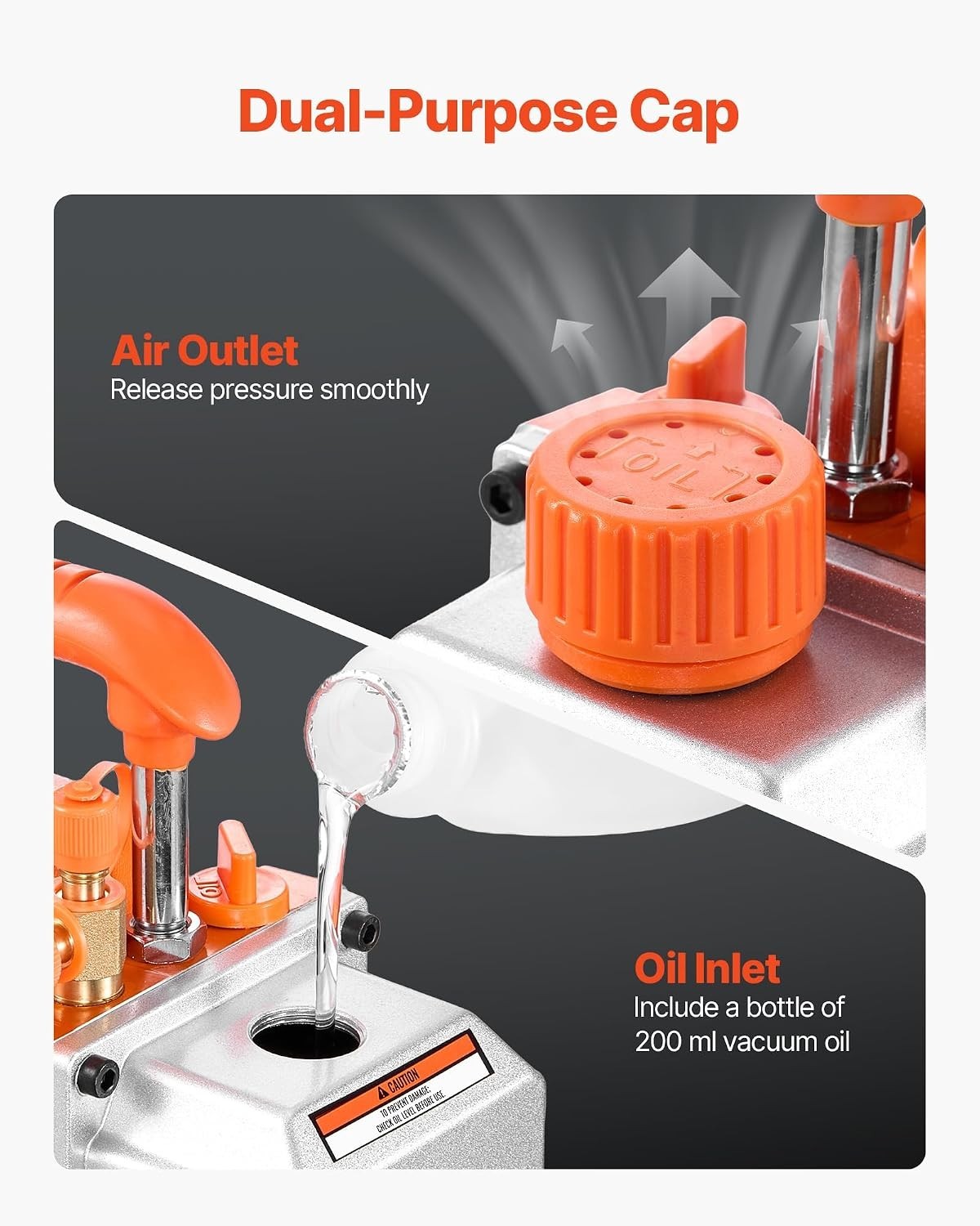 Efficient 1/4 HP Rotary Vane Vacuum Pump – Ideal for Automotive AC & HVAC Repair