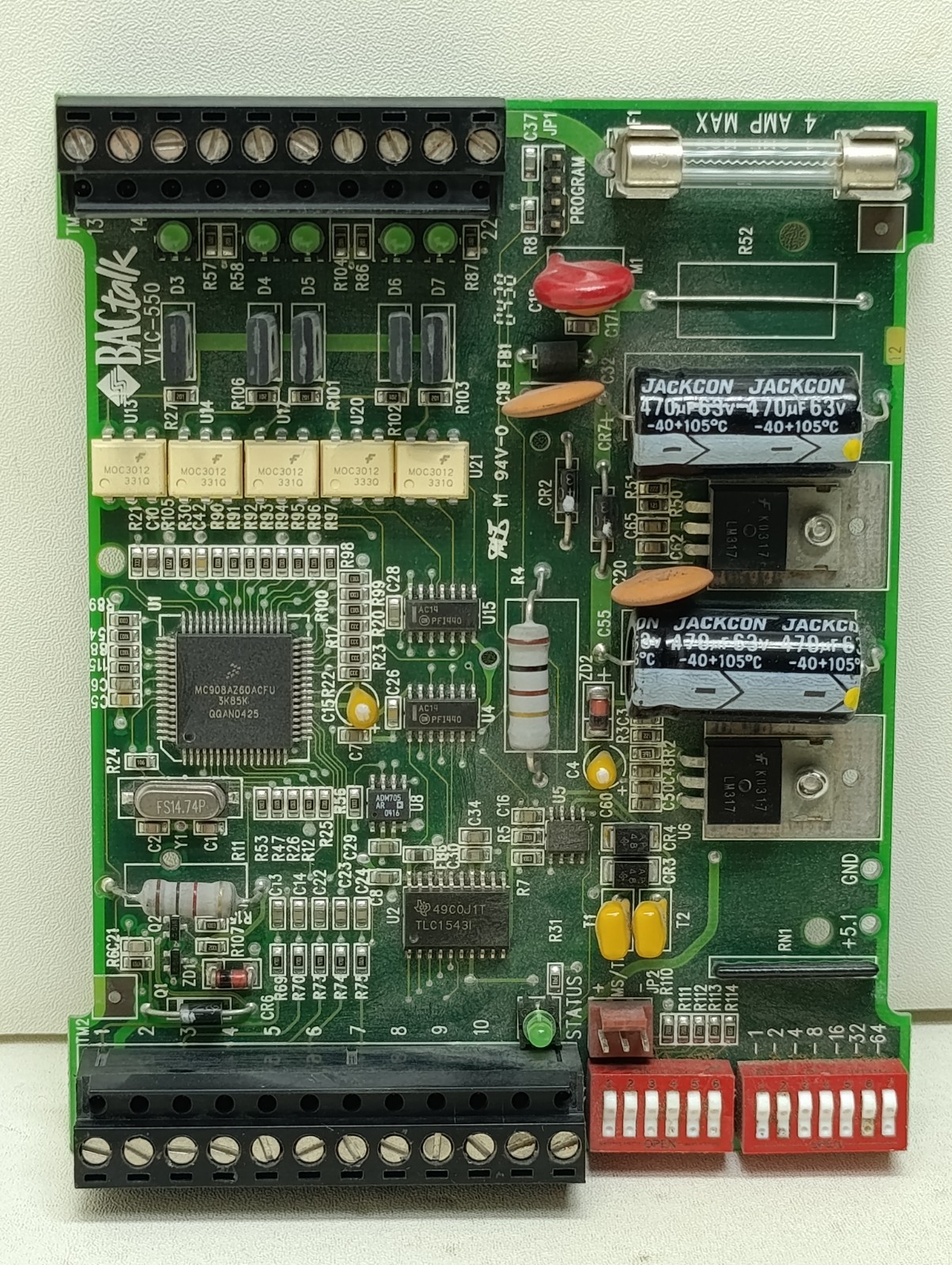 Alerton BACtalk VLC-550 BACnet Field Programmable Controller Board VLC-550-K-E