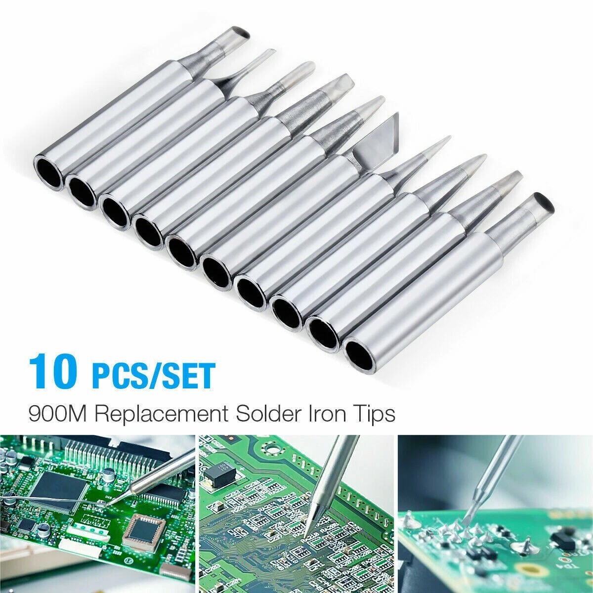 10Pcs 900M-T Soldering Tips, Replacement Tips for Hakko Station