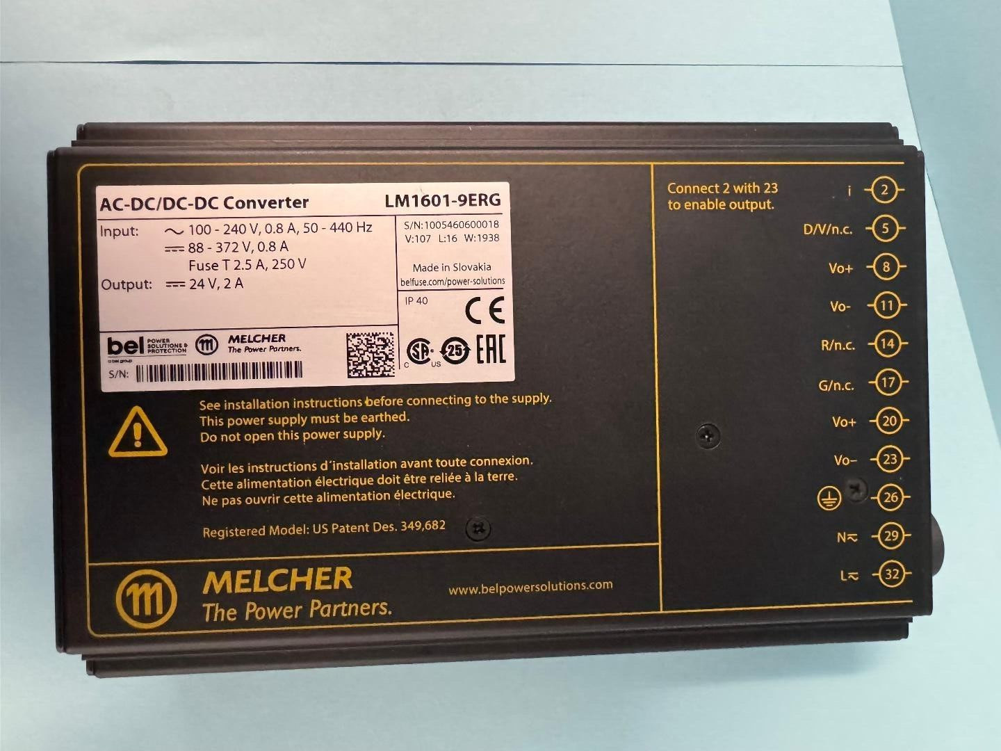 Melcher ACDC/DC-DC Converter LM 1601-ERG