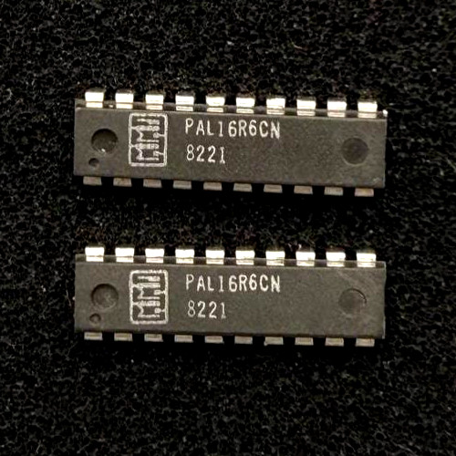 Lot of 2 MMI PAL16R6CN Programmable Array Logic ICs DIP-20 NOS