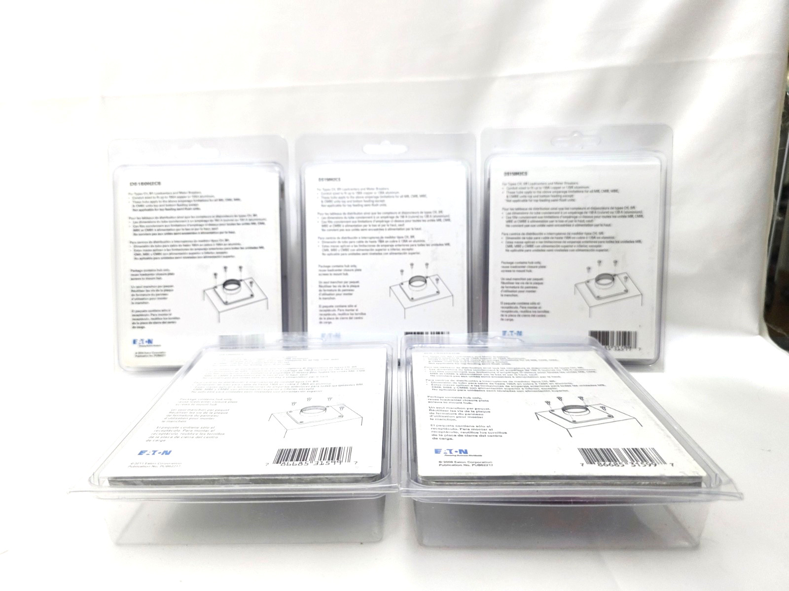 Lot of 5 Eaton DS150H2CS Hubs For 1-1/2″ Conduit For Type CH & BR Load Centers