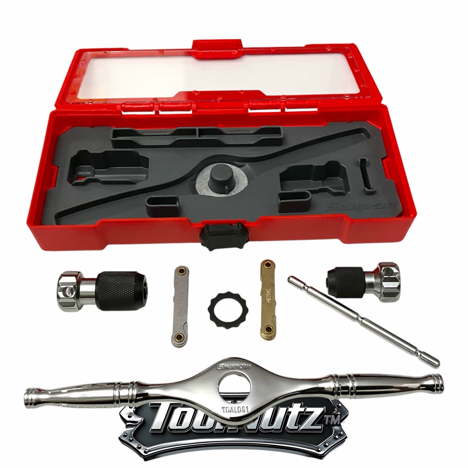 Snap-on Tools NEW TDRSET 7pc Tap and Die Tool Set SAE-Metric Thread Pitch Gauge