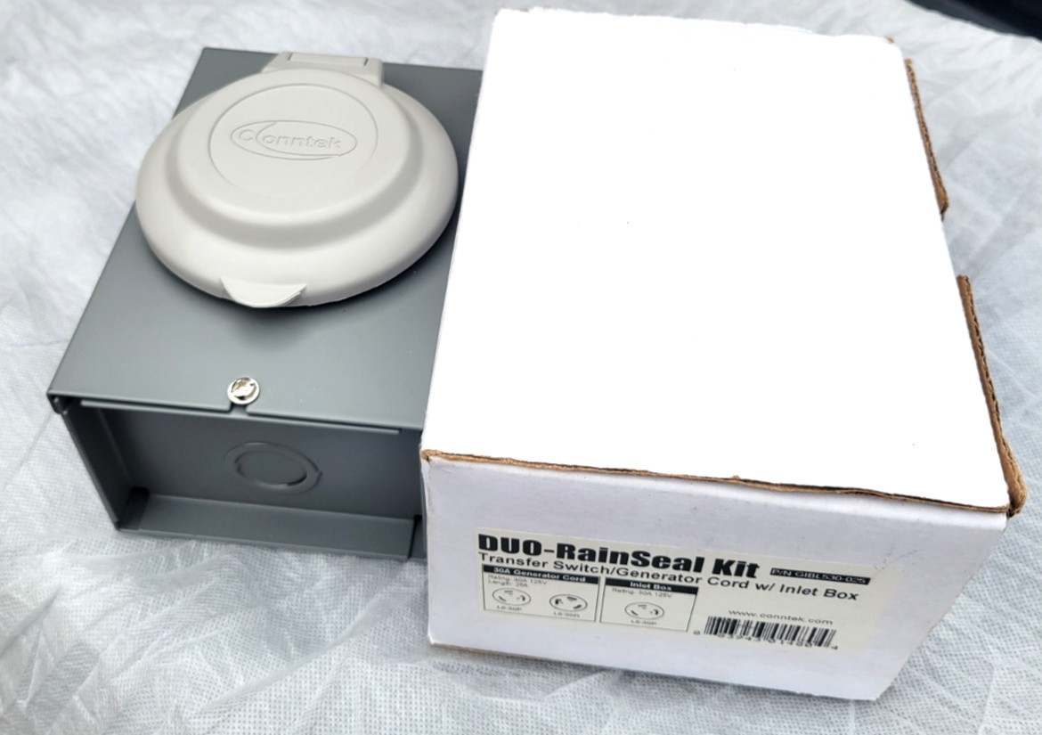 NEW CONNTEK 30 AMP 125V, L5-30 POWER INLET BOX, GIBL530-025, NEMA L5-30