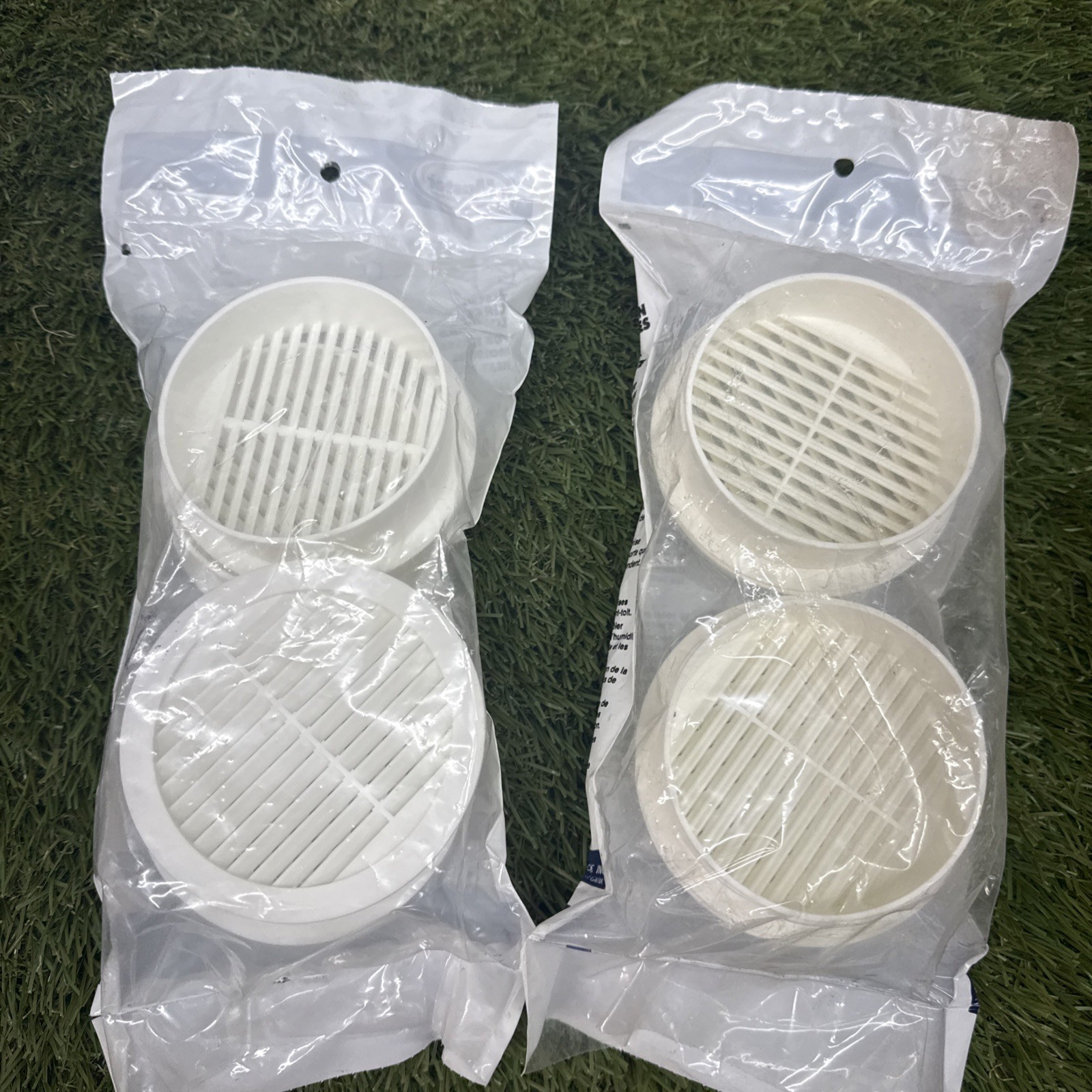 3-pack lot 4/pc Master Flow 3” Circular Louvers Soffit Vents Wall Heat Moisture