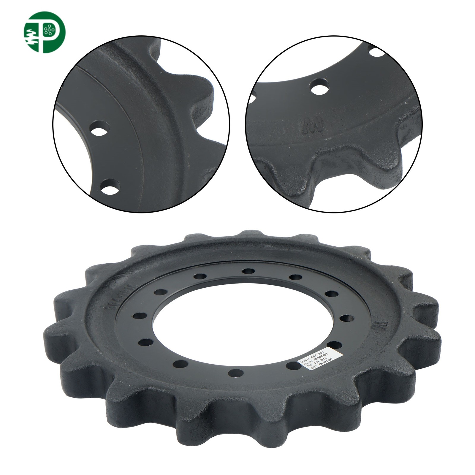 304-1916 Sprocket For CAT 279C 279D 289C 289D 299C 299D 12 Holes 17 Teeth
