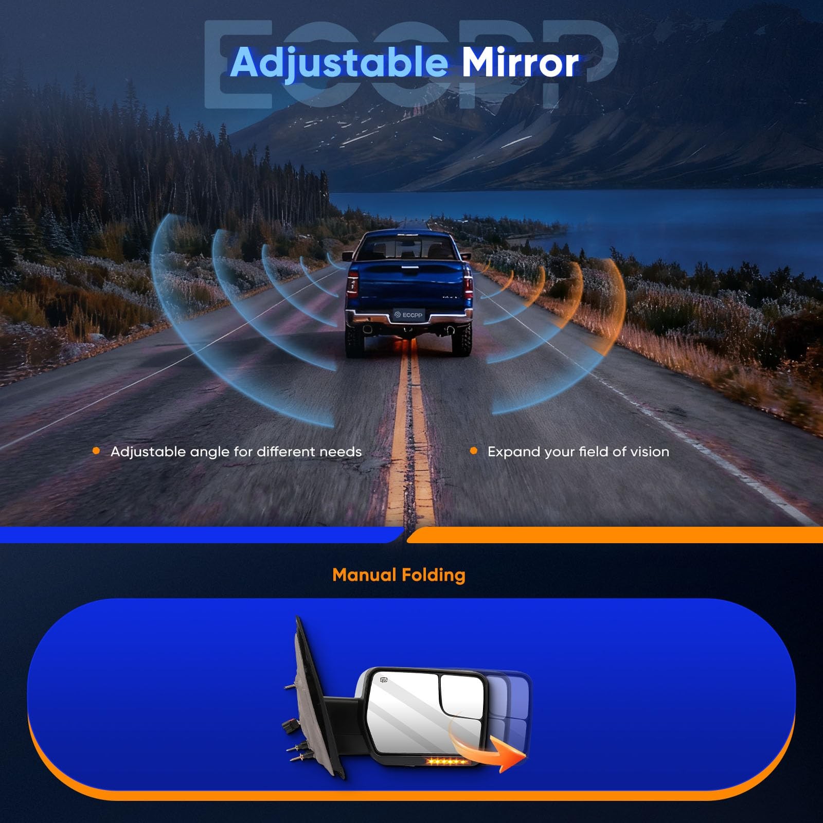 Right Tow Mirror Fit For Ford For F150 Series Pickup 2004-2014