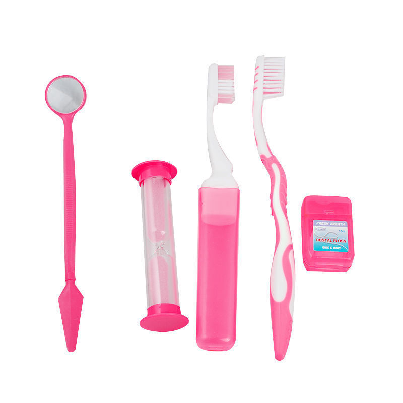 4 Sets Dental Care Toothbrush Kit Orthodontic Teeth Clean Floss Wax Mirror