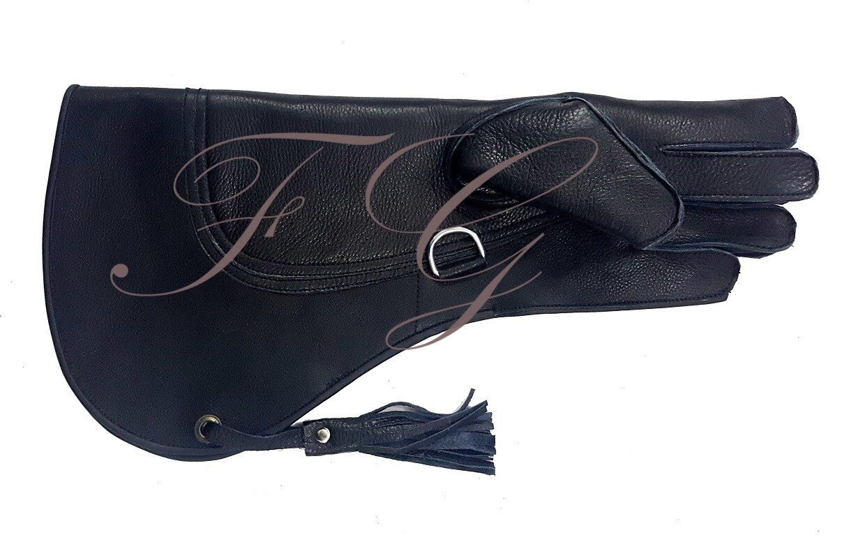 FALCONRY COWHIDE LEATHER EAGLE GLOVE SIZE L 17 INCH ( 3 LAYER )