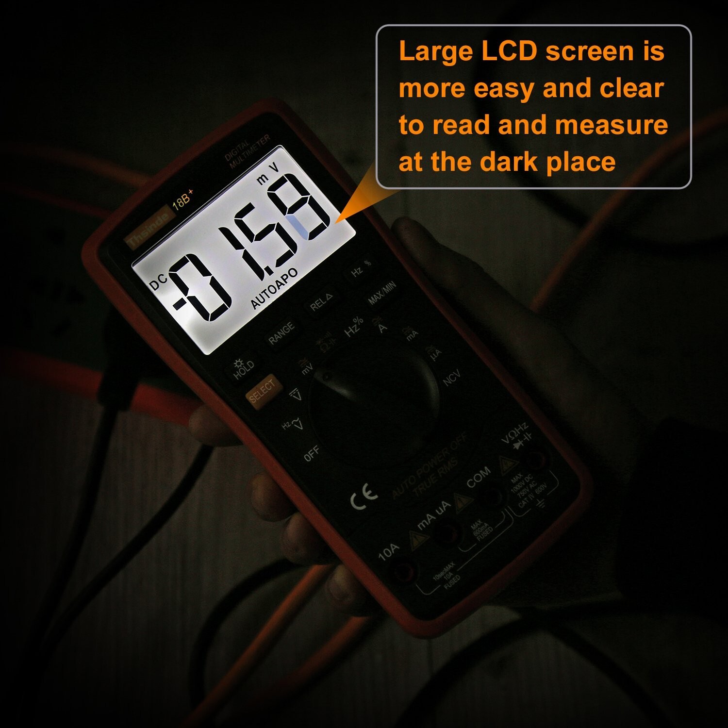Auto Ranging Digital Multimeter – TRMS 6000 with Voltage Alert & Test Leads