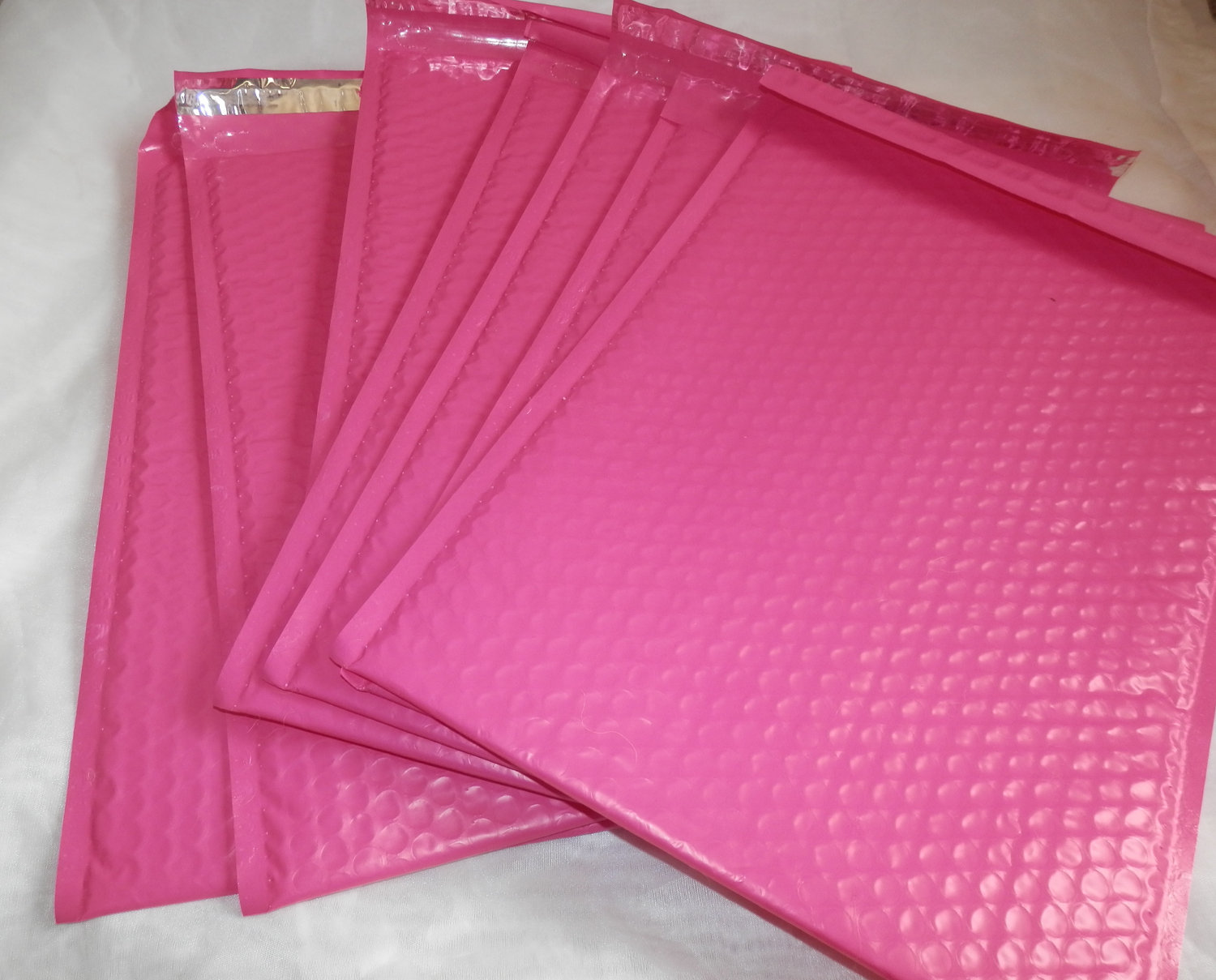 30 Hot Pink and Teal 10.5 X 15.25 Poly Bubble Mailers, Shipping Padded Mailer #5