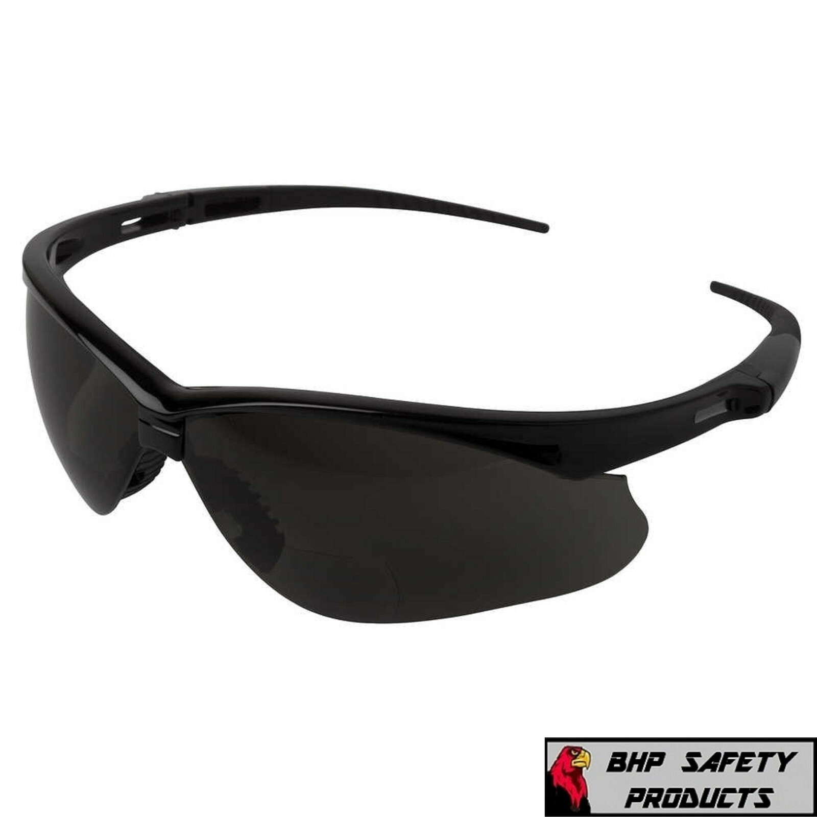 KLEENGUARD NEMESIS RX READERS SMOKE LENS SAFETY GLASSES SUNGLASSES WITH DIOPTERS