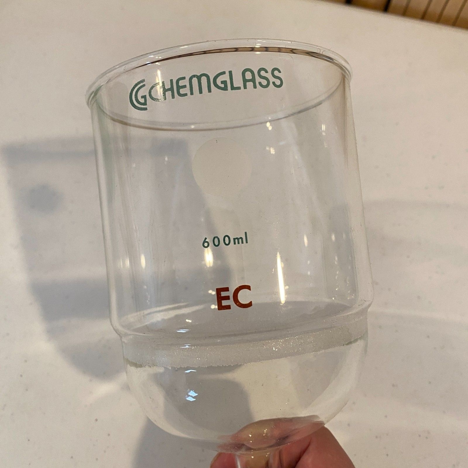 Chemglass 600 mL Fritted Glass Büchner Funnel EC Extra Coarse Vacuum Filter