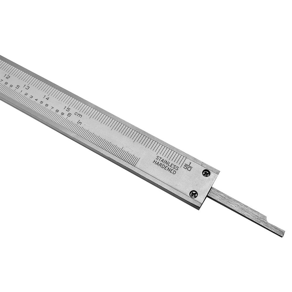 Hardened And Ground Stainless Steel Caliper Graduation Thumb Lock .001″/.02MM 6″