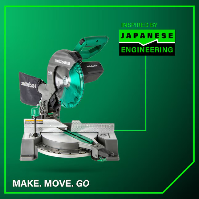 Metabo HPT 10″ 15-Amp Single Bevel Compound Corded Miter Saw C10FCG2 – NEW