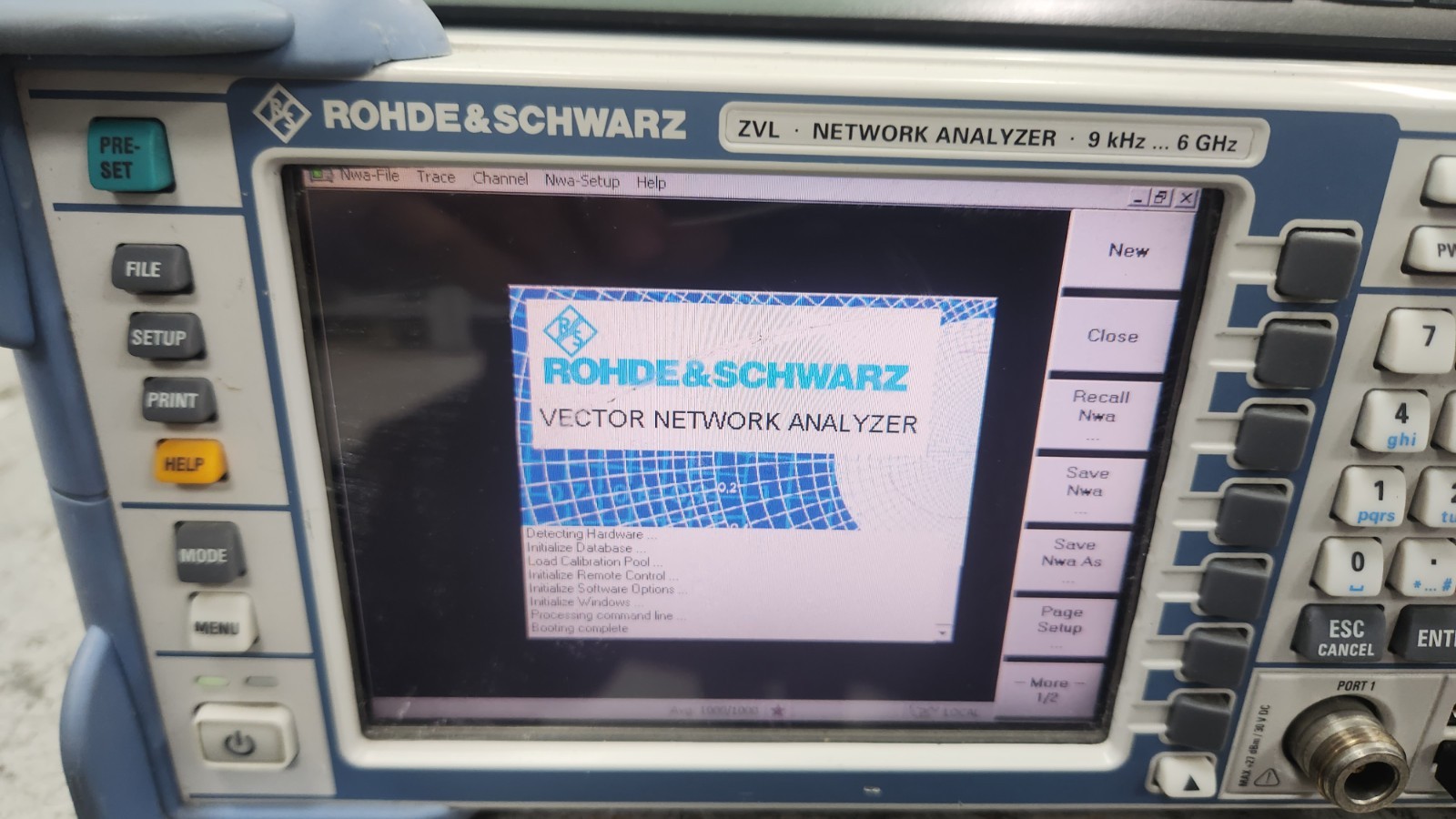 Rohde & Schwarz ZVL6 Vector Network Analyzer 9 kHz – 6 GHz Fully Tested + opt