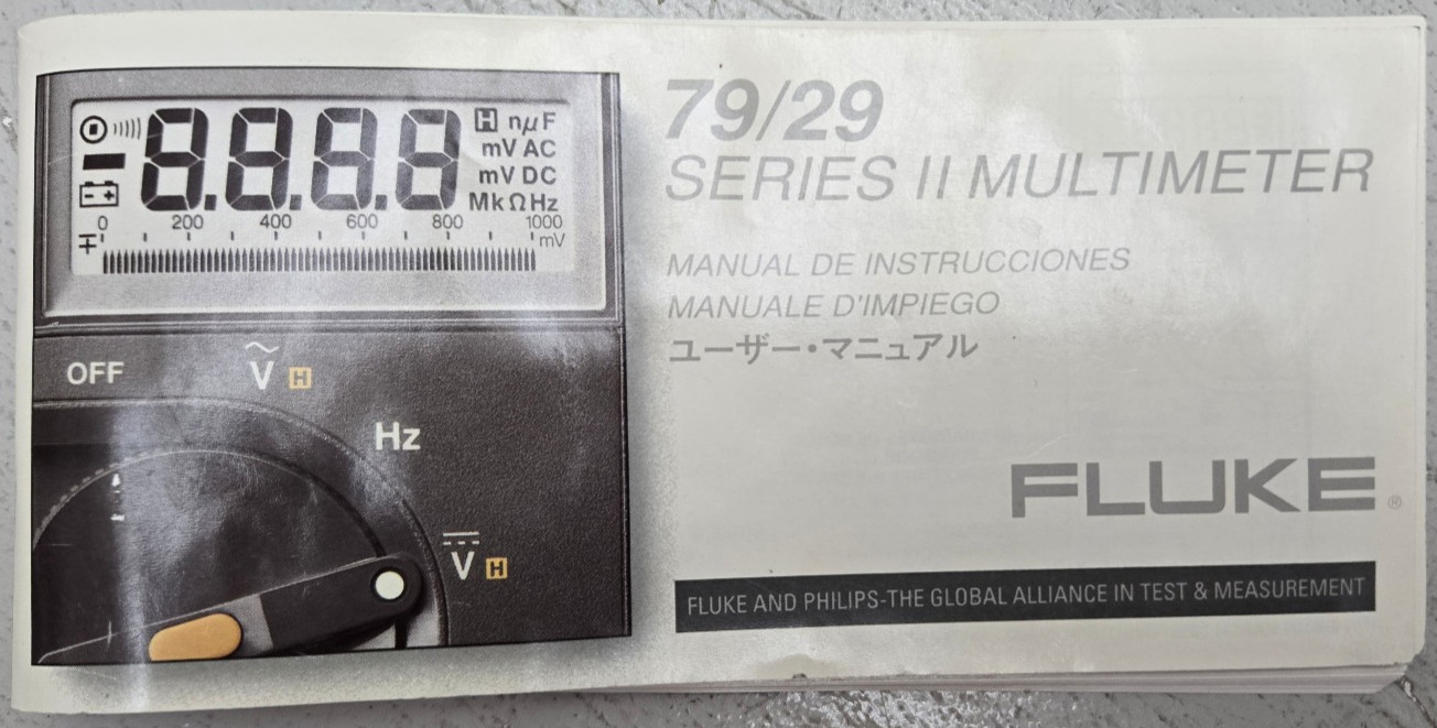 Fluke 79/29 Series II Multimeter User’s Manual