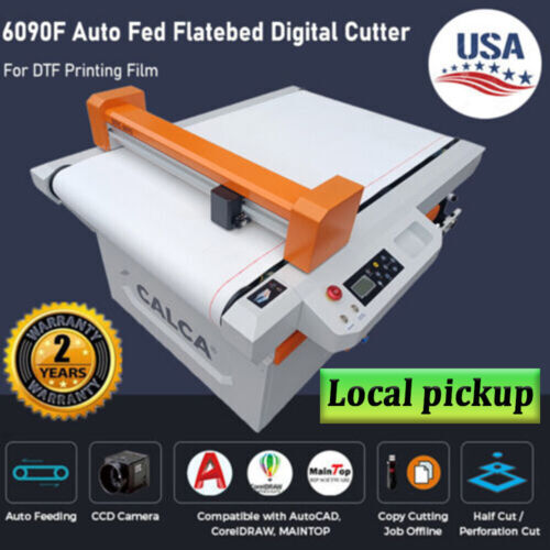 CALCA 60x90cm Auto Fed Flatbed Digital Roll Cutter For DTF Printing Film Pickup