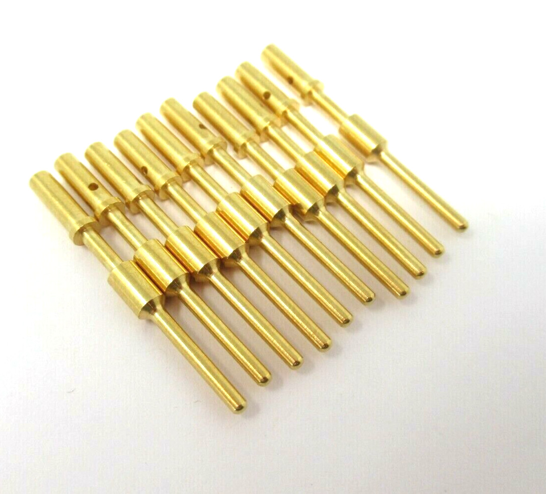 ITT Cannon 27913-T12 GOLD Contact Pins 16-18AWG Crimp (10-PACK) *NEW*