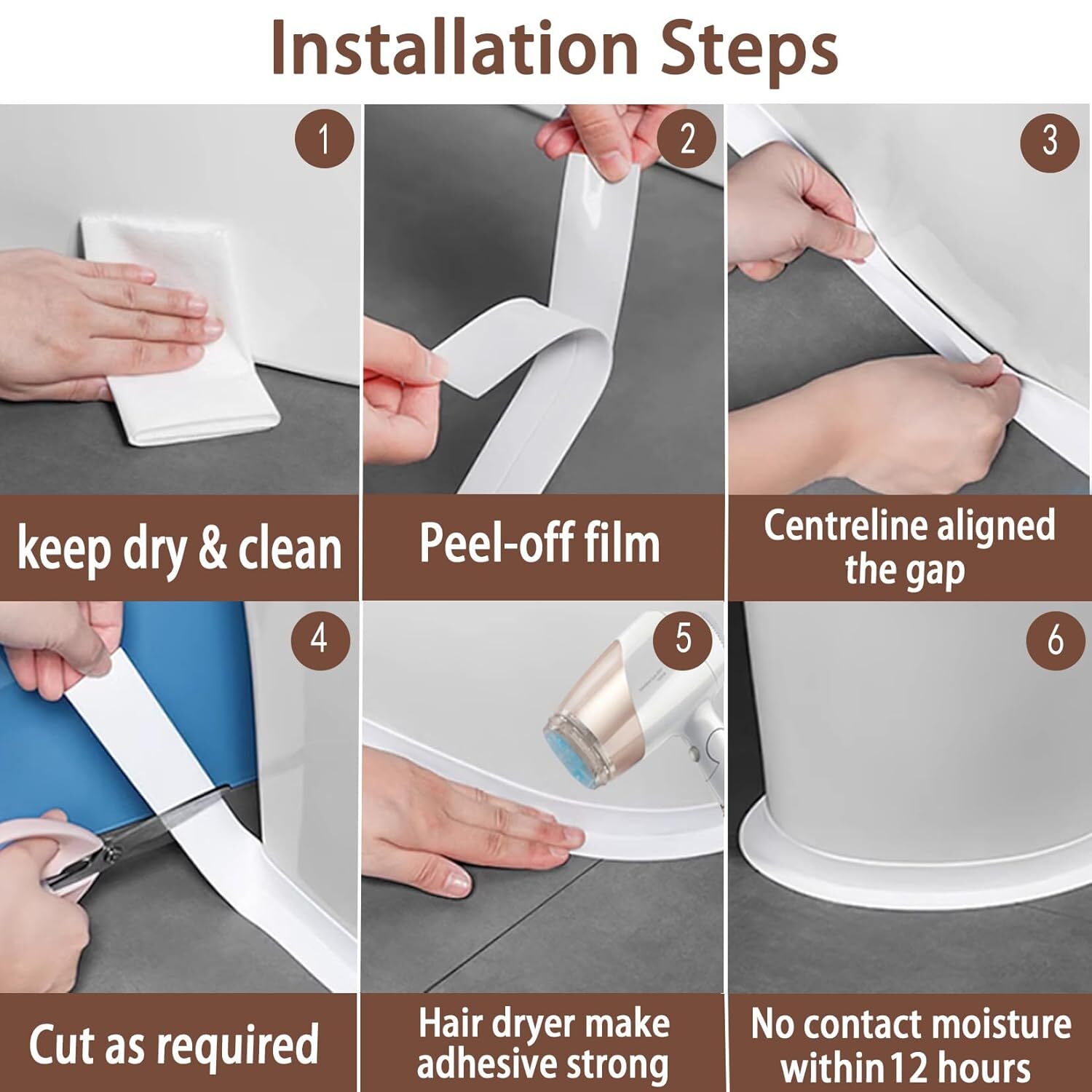 Caulk Tape, Toilet Caulk Strip, Toilet Sealer Around Toilet Base, Caulk Tape …