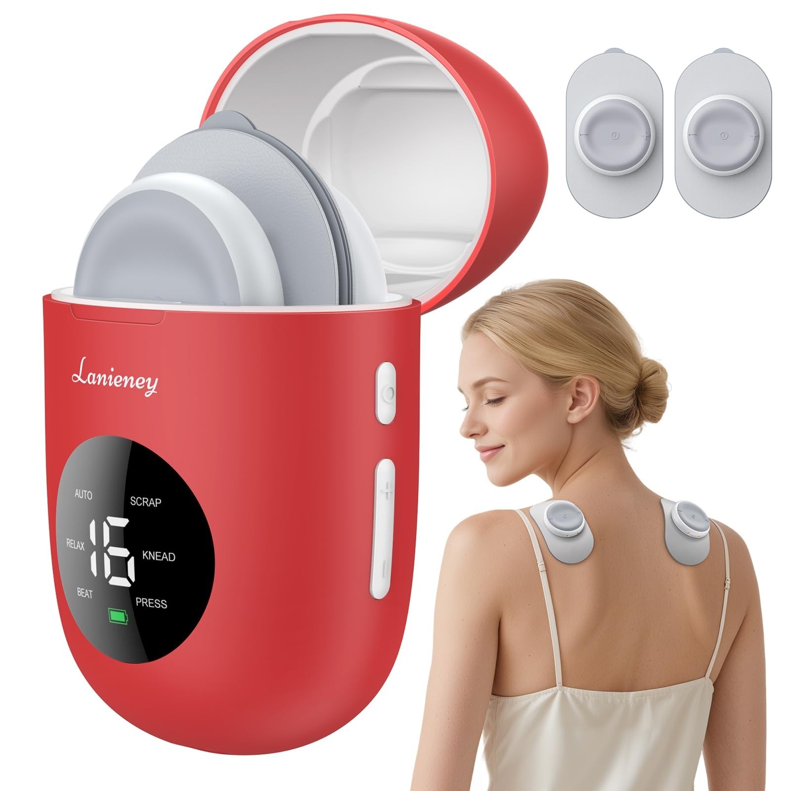 Wireless TENS Unit, Muscle Stimulator for Pain Relief, Portable TENS Machine,…