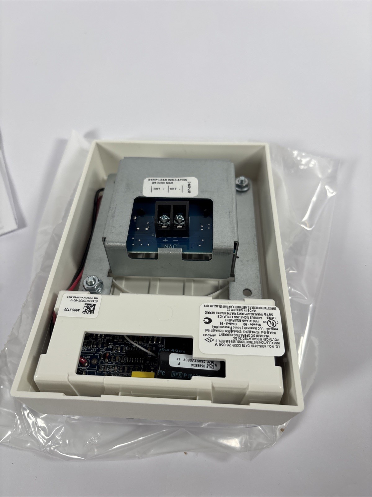 Simplex 4906-9130 Ceiling Mount Multi-Candela Horn Strobe – White 0743257