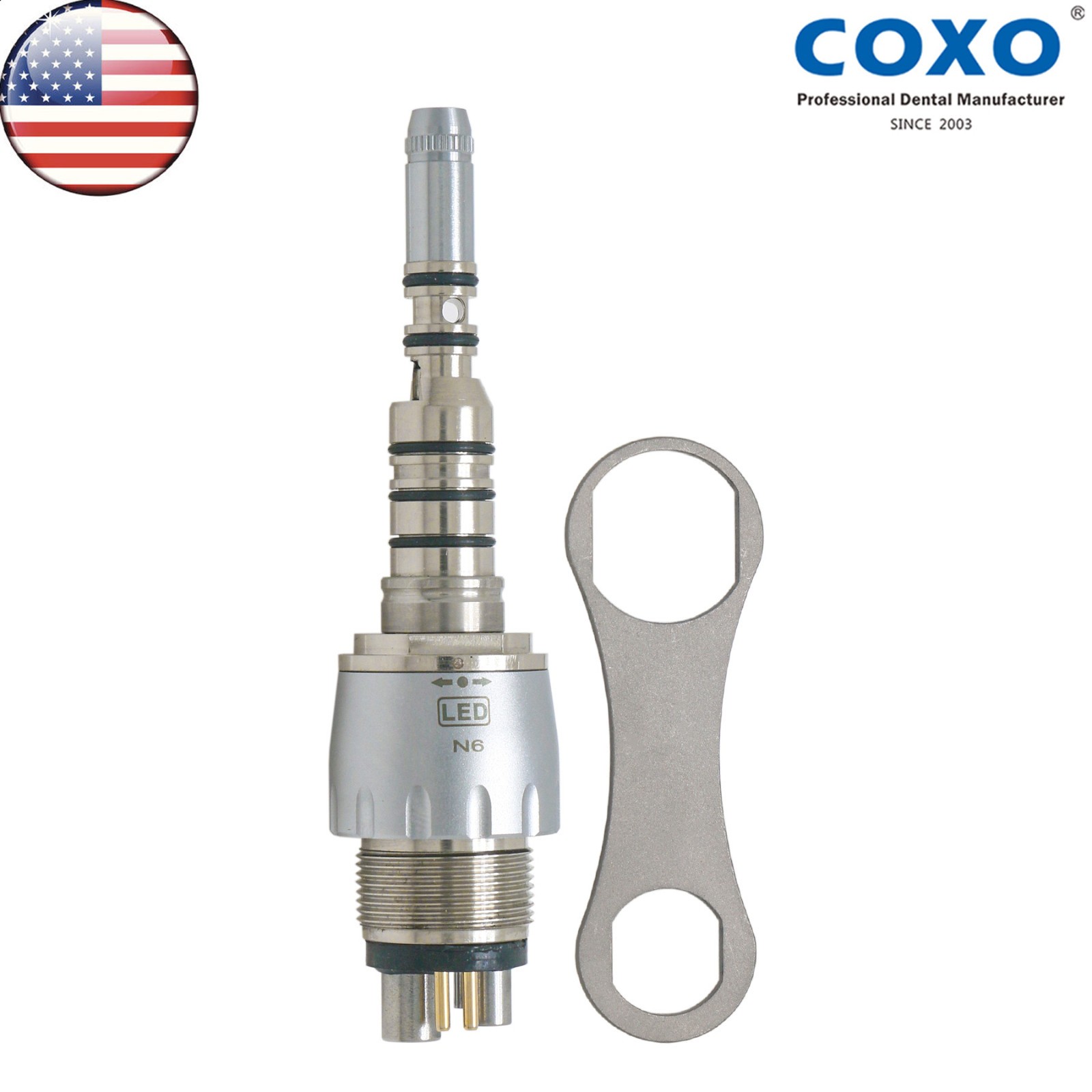 US COXO Dental High Speed Fiber Optic Handpiece CX207-GK-SPQ fit KaVo Multiflex