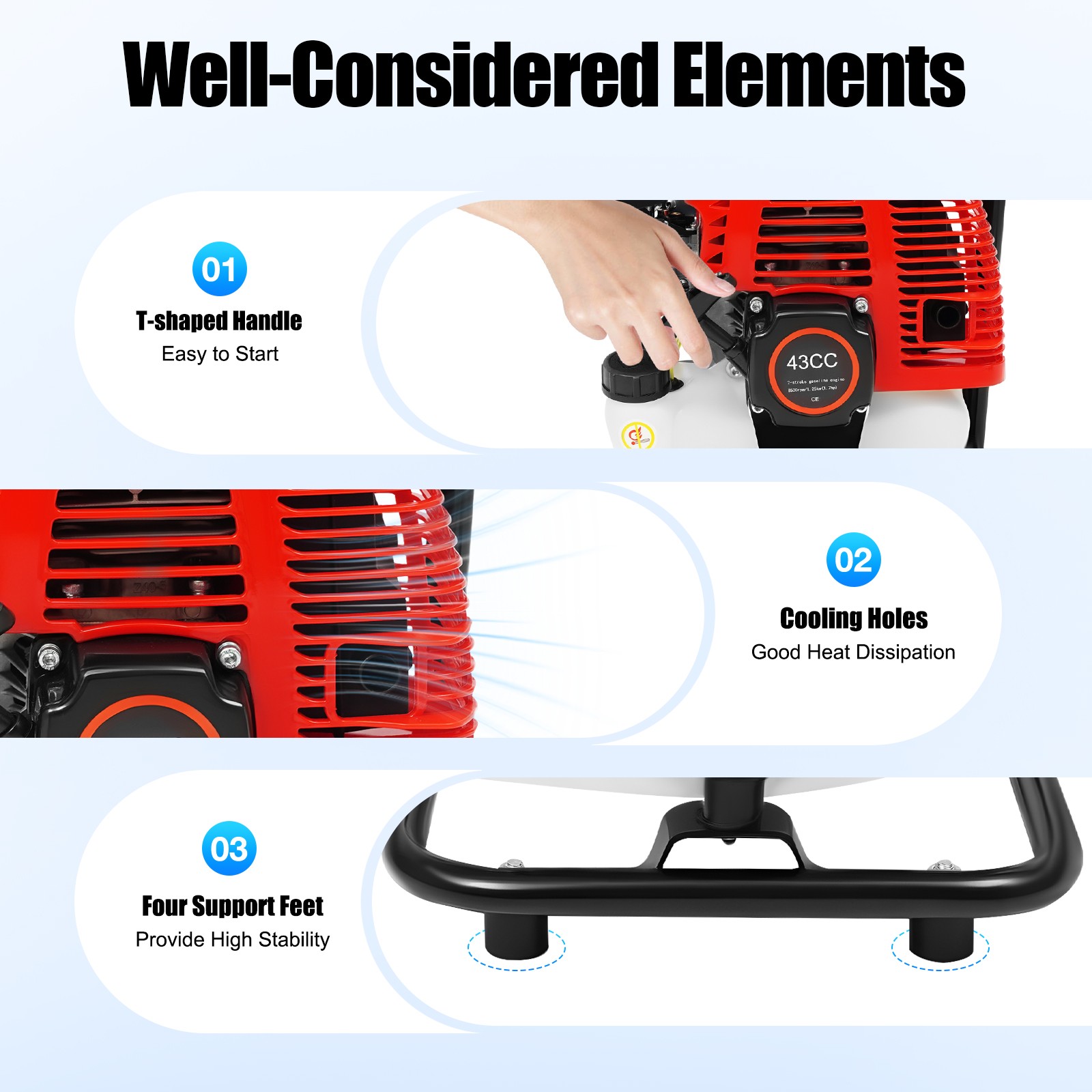 1.7 Hp 1 Gas Power Semi-trash Water Pump High Pressure Irrigation Transfer Pump
