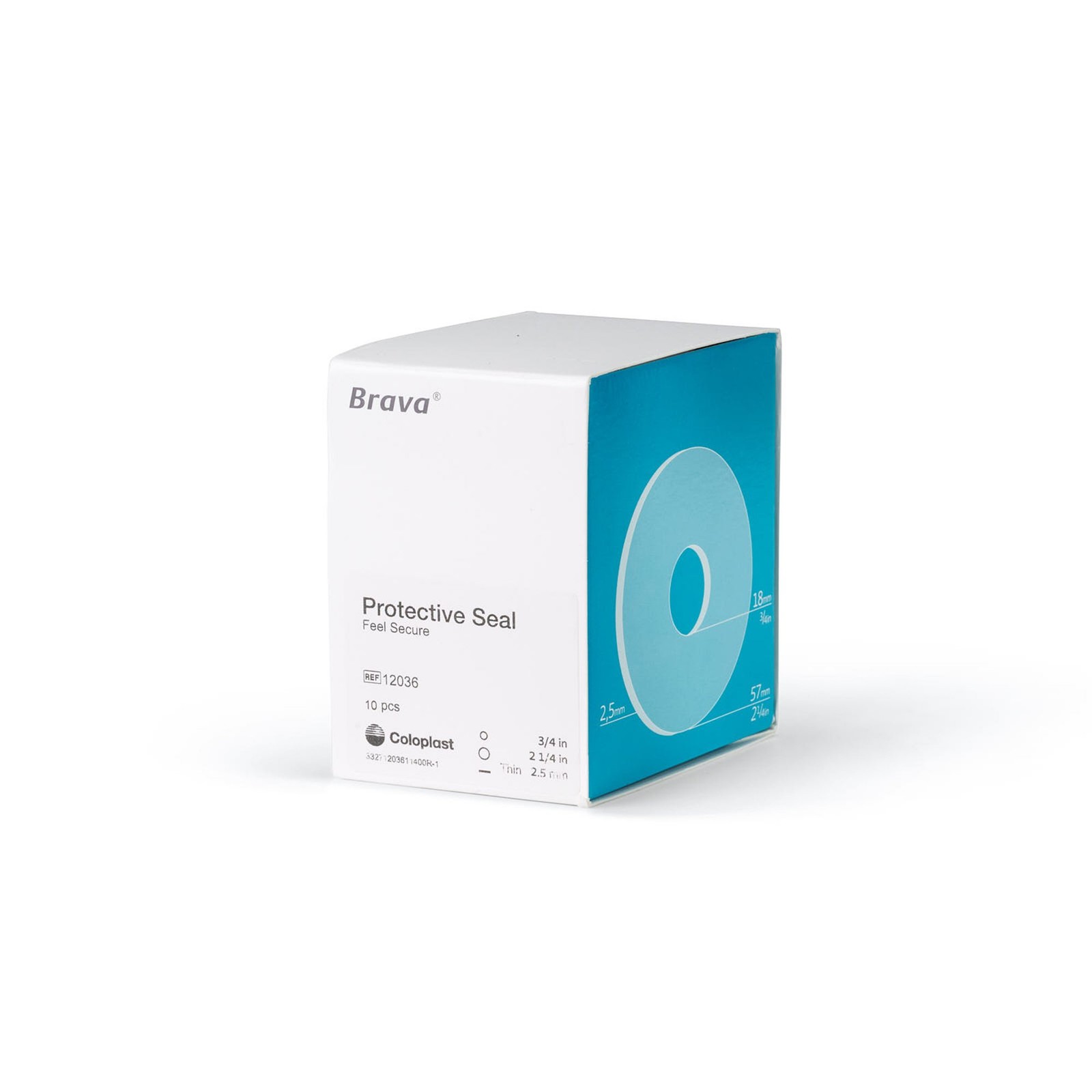 Coloplast Ostomy Seal Brava Thin 3/4 Inch (18mm) Stoma 2-1/4 Inch (57 mm) For Us