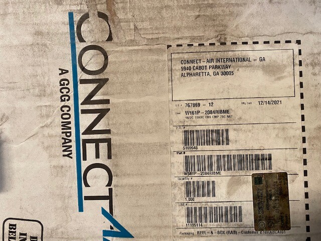 Connect Air W161P-2084RIB PLENUM SHIELDED 16/2 WHITE JACKET RIB, 1000FT