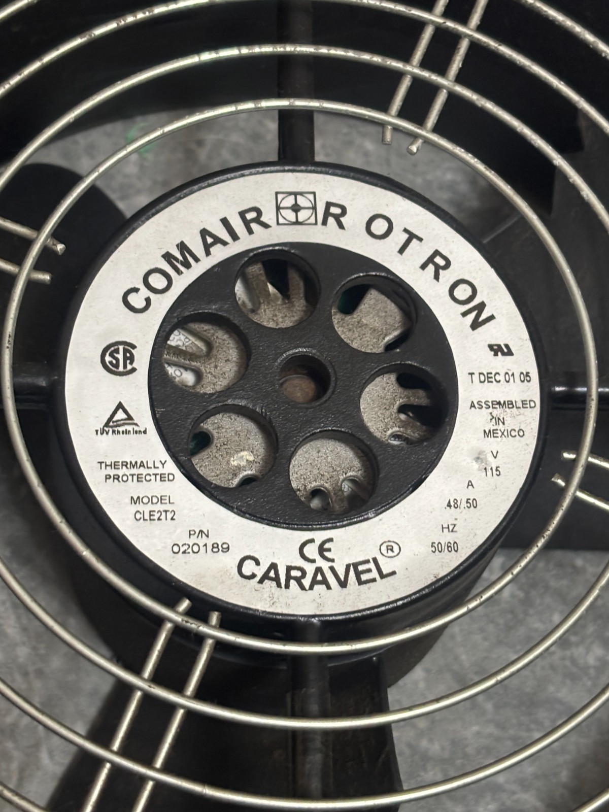 Comair Rotron 020189 Caravel Fan CLE2T2 with guard