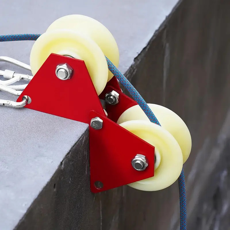 Heavy-Duty Foldable Manual Pulley System with Durable Metal Frame Labor-Saving