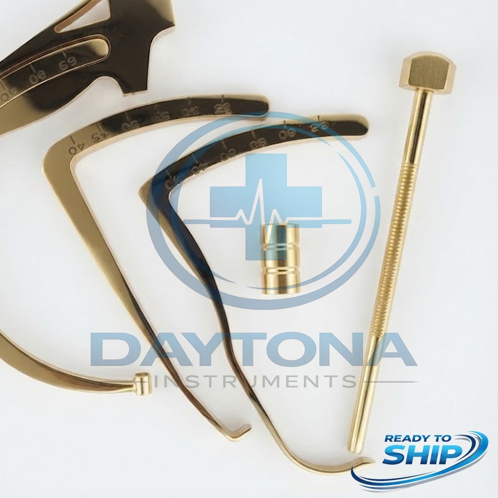 ACL PCL Jig Drill Guide Reconstruction 5 Pcs set Gold Ortho and Surgical Instrum