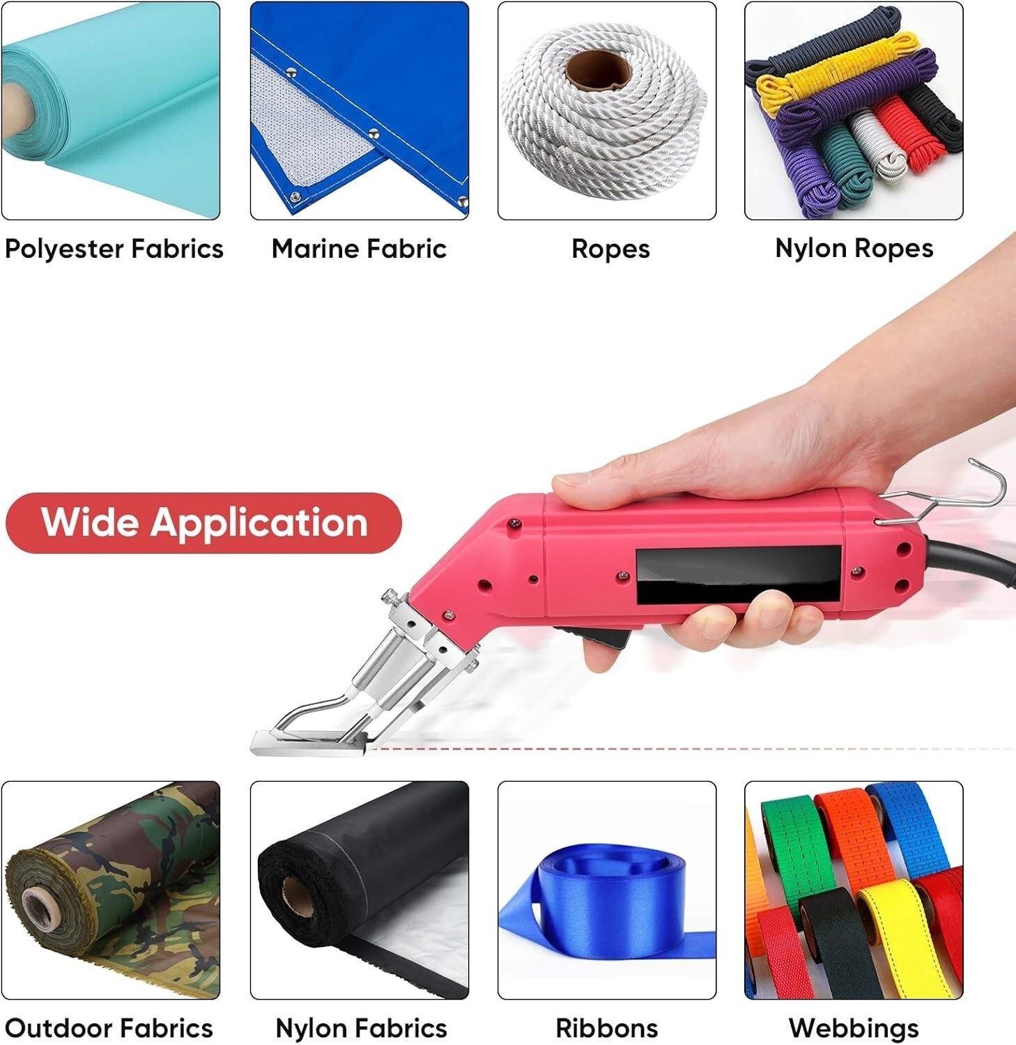Sellador térmico con cuchillo caliente eléctrico y potencia ajustable, NUEVO US