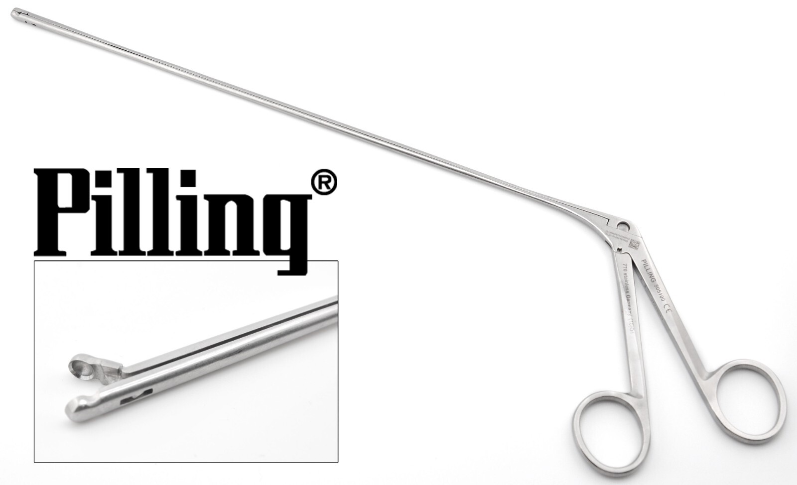 TELEFLEX PILLING 505100 Jackson Laryngeal cup forceps Rongeur 4mm Bite 11″