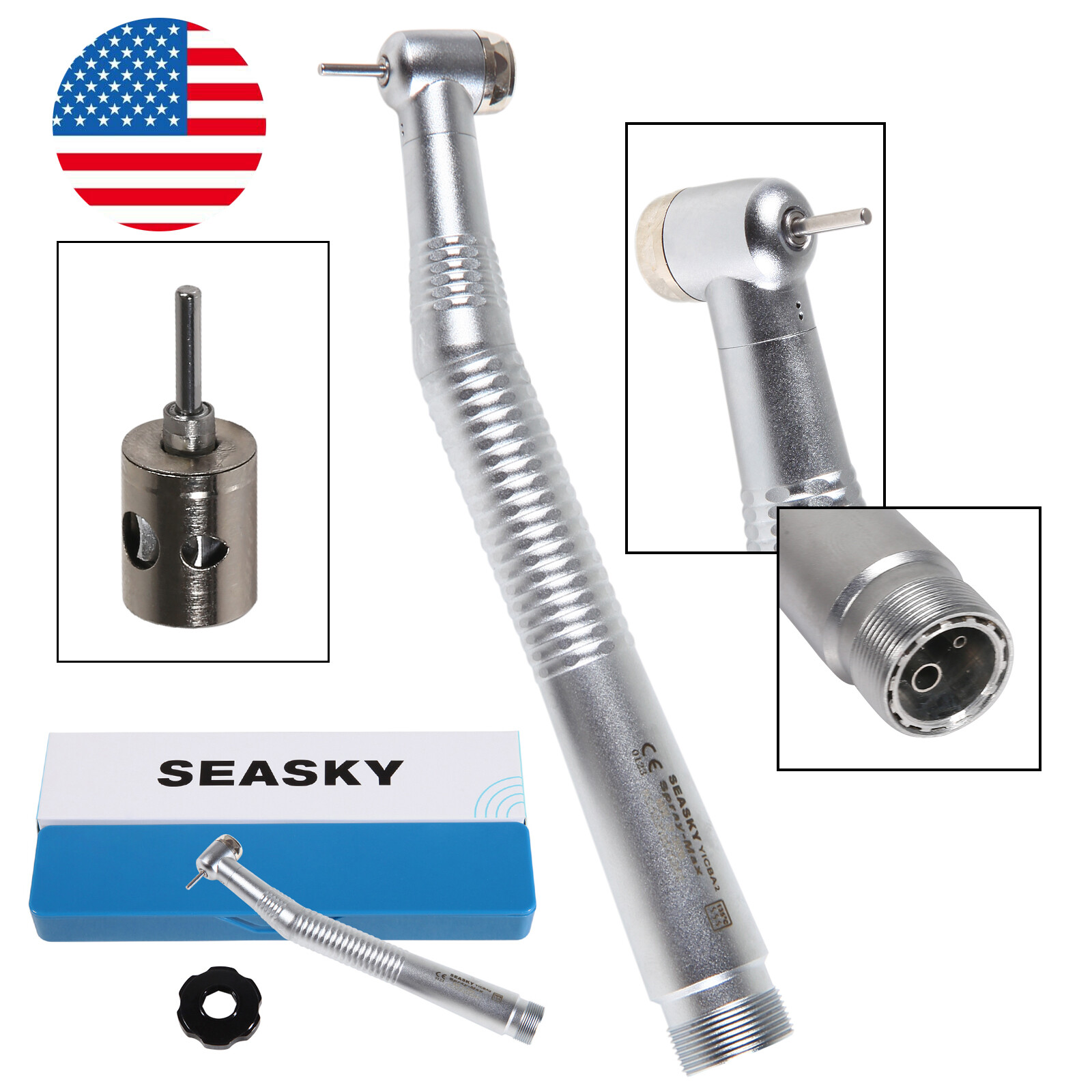 10 x Seasky Dental NSK Style High Speed Air Turbine Handpiece 2 holes borden