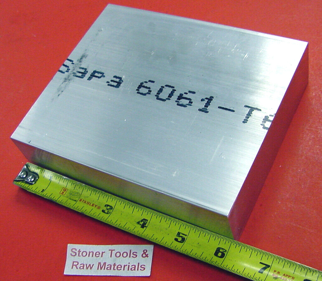 1-1/2″ X 5″ ALUMINUM 6061 FLAT BAR 6″ long T6511 Solid Extruded Mill Stock