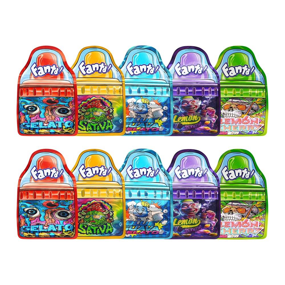 3.5g Smell Proof Mixed Holographic Mylar Bags Resealable Candy Pouches 100pcs