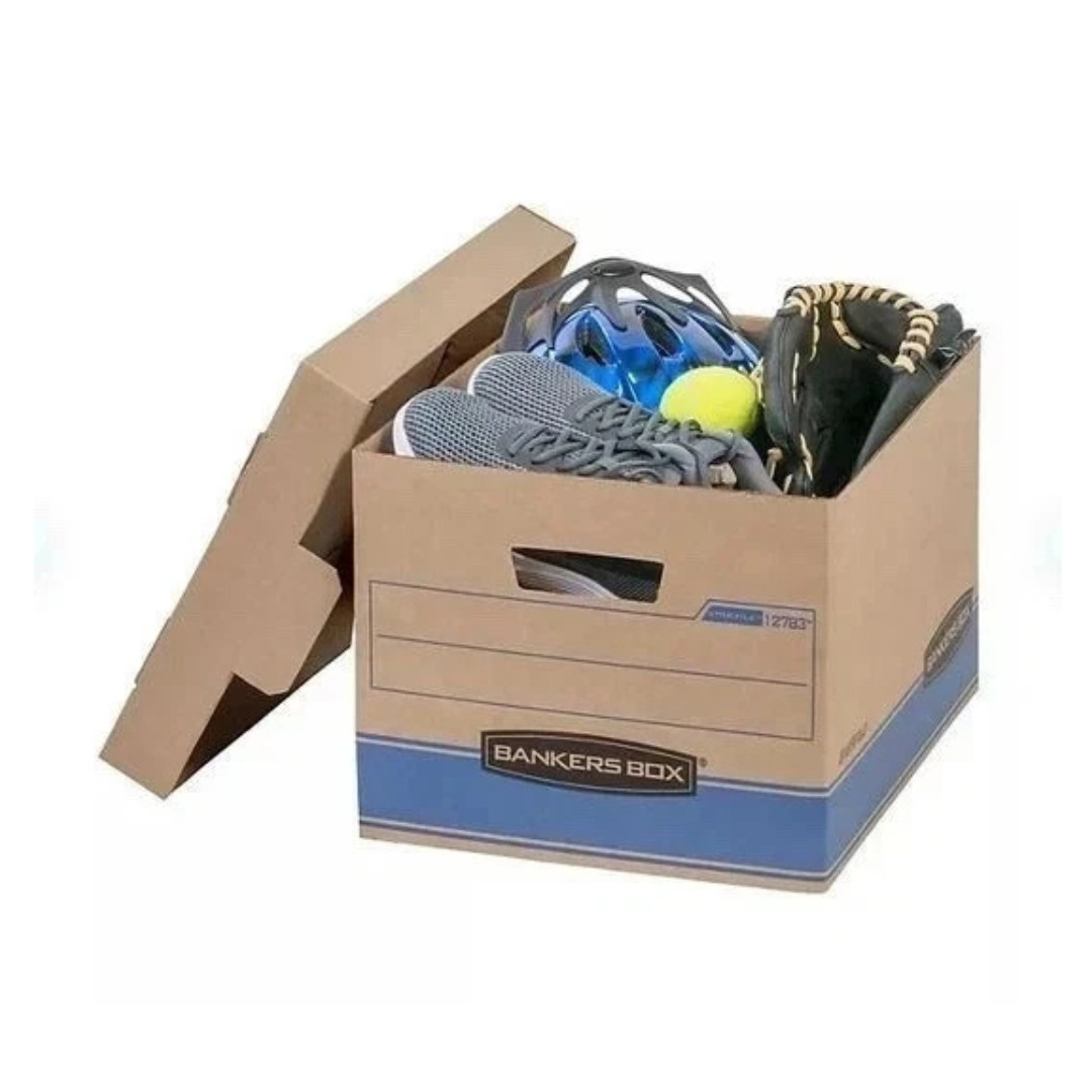 Bankers Box Heavy Duty Storage Boxes, 10″ X 12″ X 15″ (10 Pack), Kraft Brown