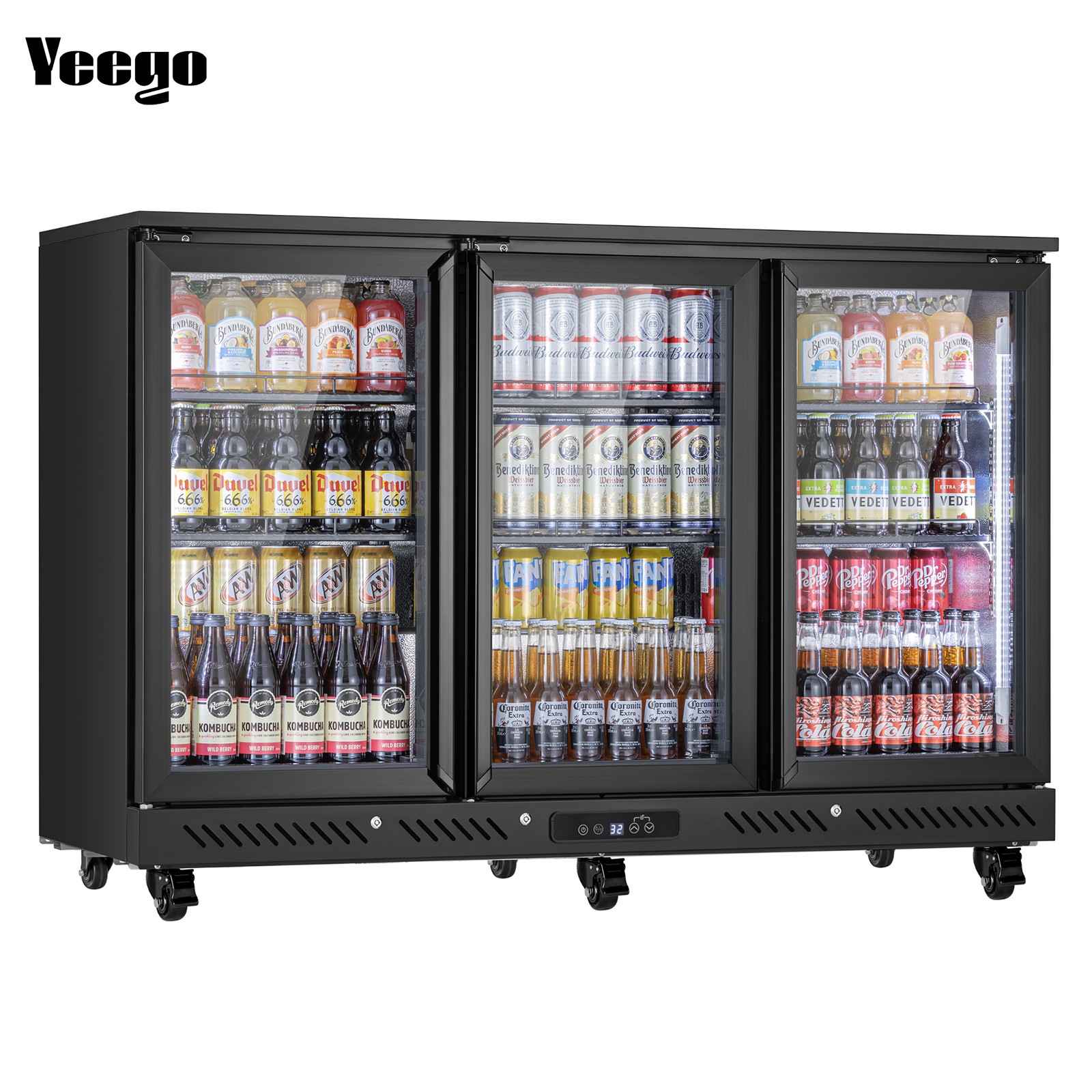 Yeego 10 Cu.Ft Back Bar Cooler Commercial Beverage Refrigerator Under Counter