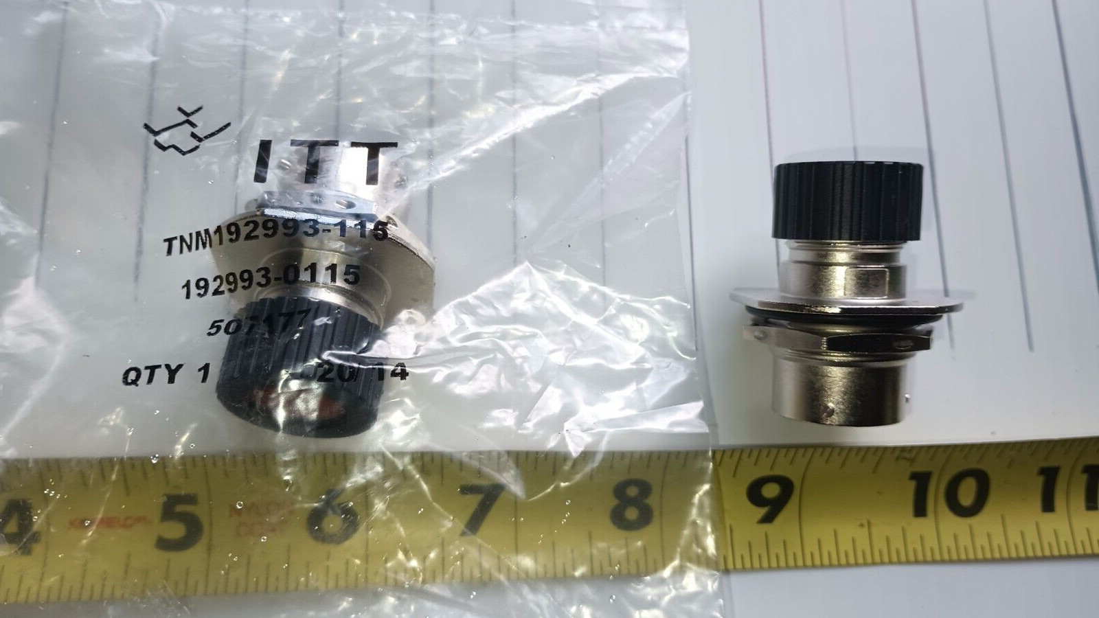 LOT OF 4 NEW ITT CANNON TNM192993-115, ITT Cannon 7 CONTACT CONNECTOR