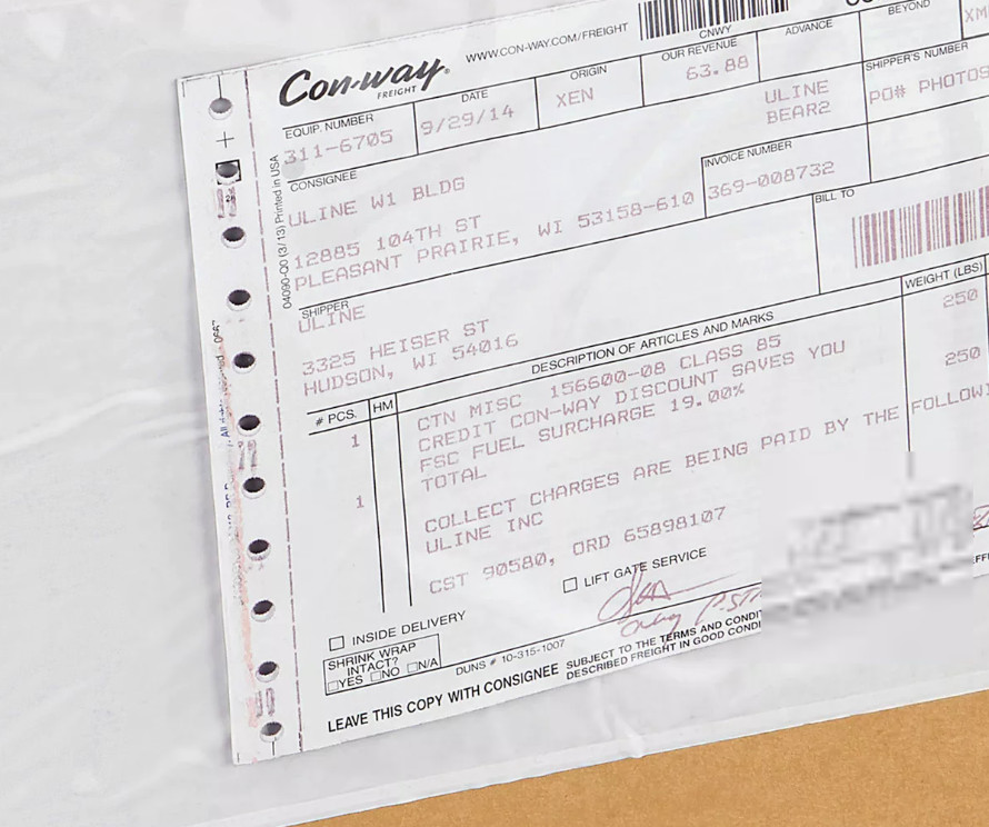 Shipping Label Sleeves Clear Self-Adhesive Packing Slip Pouches Envelope