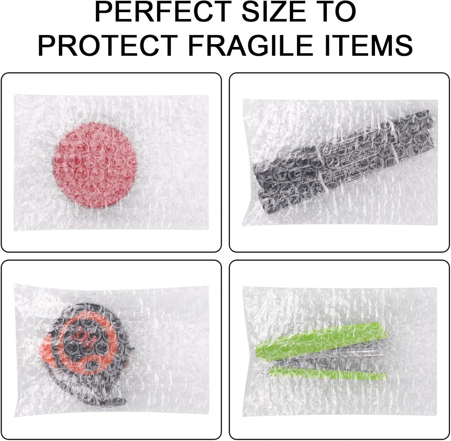 100Pack Self-Seal Bubble Out Bag Pouches 4 X 6 Inch Small Bubble Pouches Bags, D