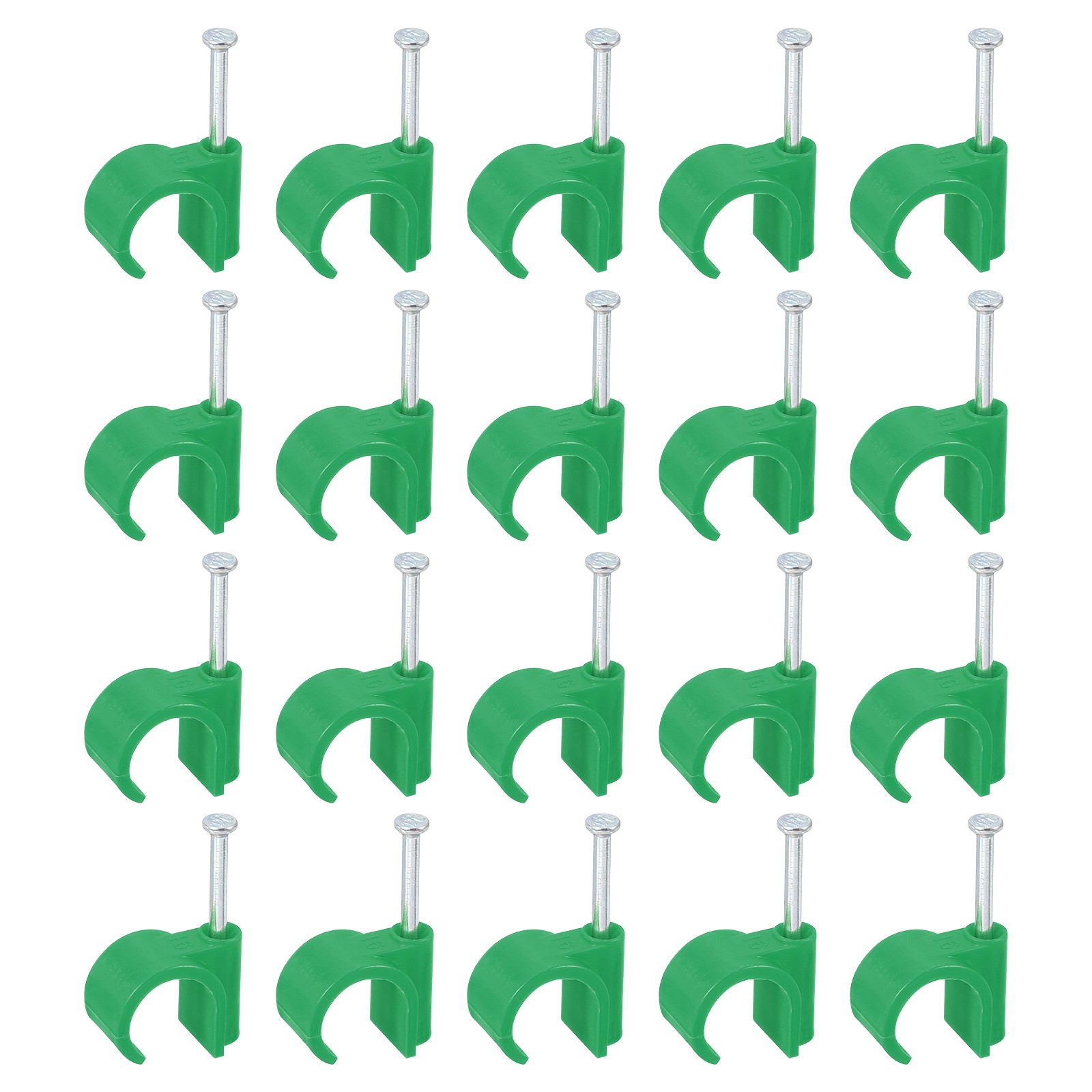 50Pcs Cable Wire Clips Nail in Cable Clips 16mm/0.63″ Green